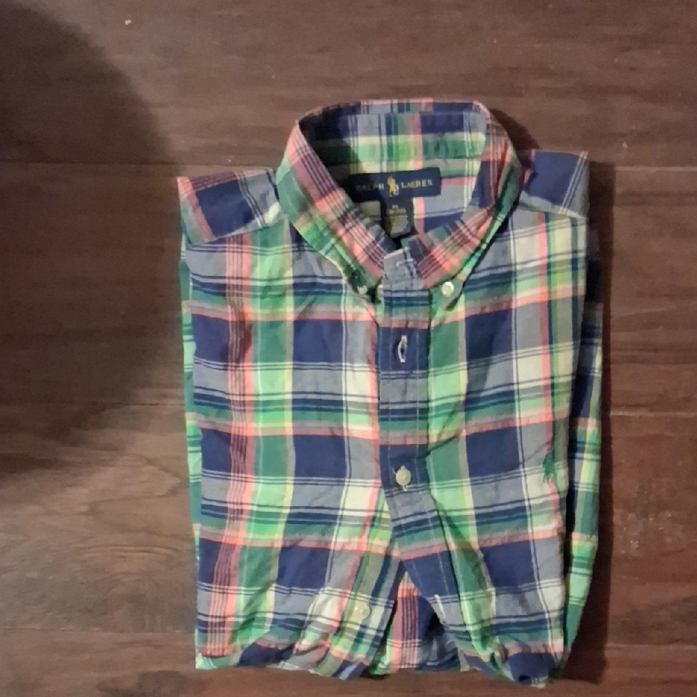 Ralph Lauren Kids Plaid Shirt - Blue, Green, and Red